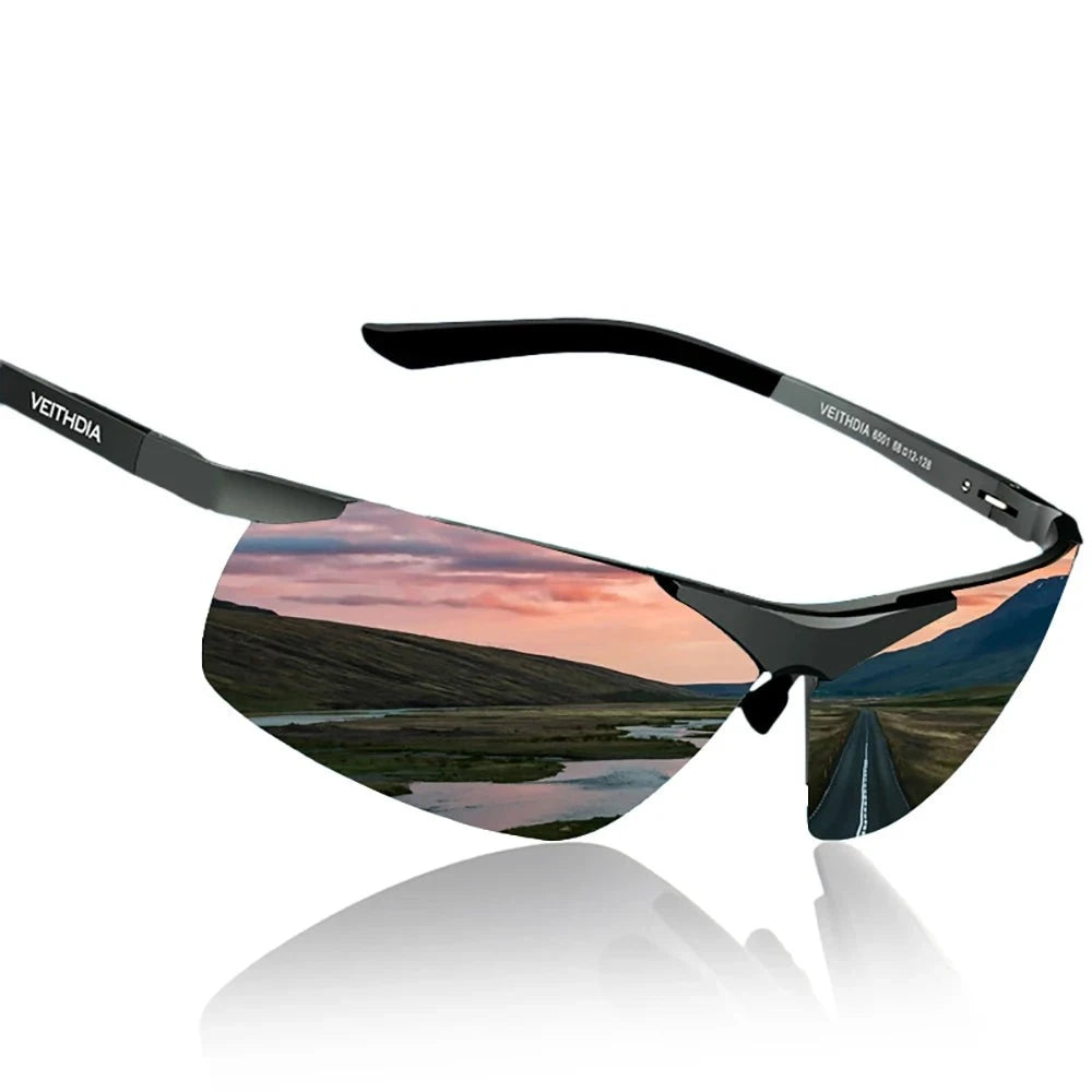 Lunettes de soleil VEITHDIA pour hommes, design de marque, polarisées, UV400, idéales pour le cyclisme, sports extérieurs, conduite ACOM Electronics