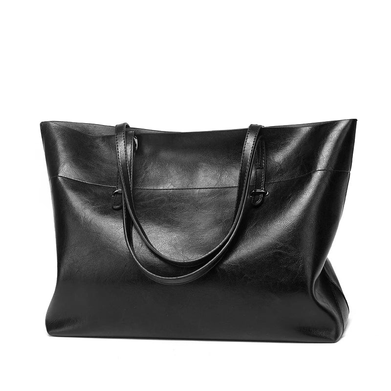 Sac Cabas en Cuir pour Femmes Sacs à Main Femme Designer Grande Capacité Noir Sacs à Épaule Loisirs Mode Pochettes Dames Bolsas. ACOM Electronics