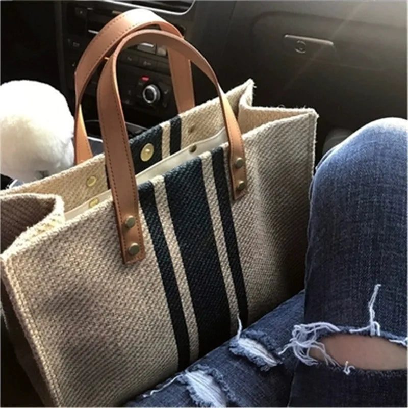 Sac en Paille pour Femme - Sac à Main Grand - Couleur Nouvelle, Tissage Élégant, Décontracté ACOM Electronics