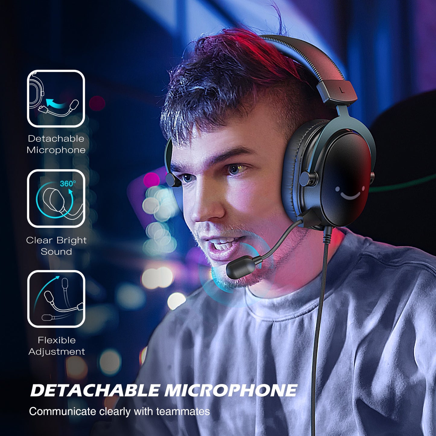 Casque FIFINE Headset - Connecteur 3,5 mm & USB ACOM Electronics