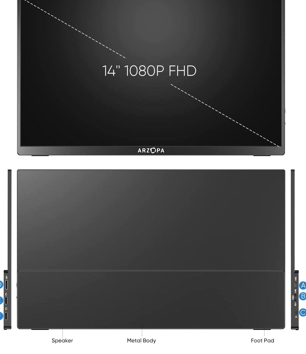 Écran Externe - Moniteur Ordinateur 1080P FHD ACOM Electronics