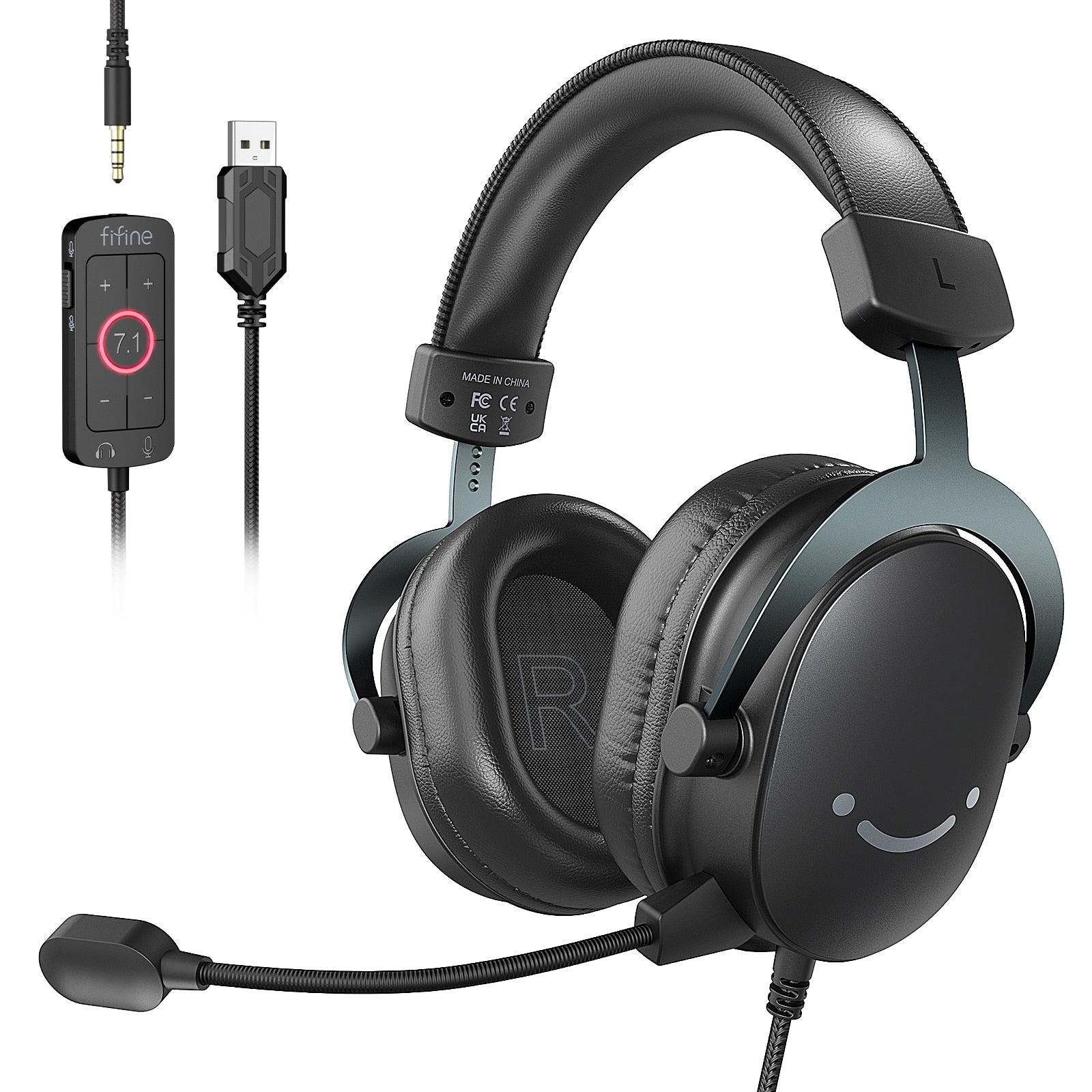 Casque FIFINE Headset - Connecteur 3,5 mm & USB ACOM Electronics