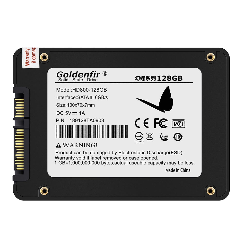 Goldenfir SSD  128GB SATAIII SSD 512GB 480GB 256GB HD 1TB  500GB  Solid State Hard Disk 2.5 for Laptop ACOM Electronics