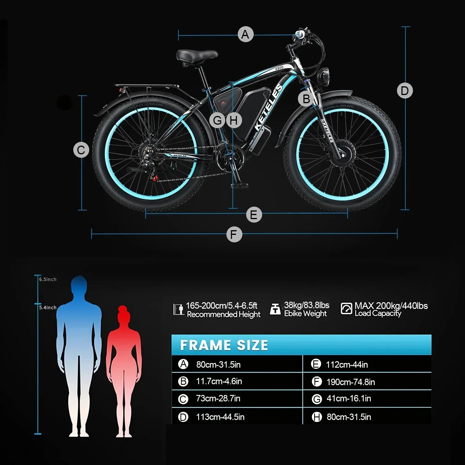 EU K800 Dual Motor Two Wheel Drive Mountain  Electric Bicycle 2000W 48V 23AH Battery Bike 26 4.0 Inch Fat Tire Electric Bike ACOM Electronics