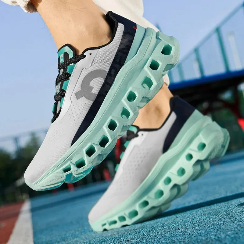 2024 Lemoneno Running Shoes Sport Train Shoes,Casual Sneakers Lace Up Non-slip Comfort Footwear for Travel Marathon Green Grey ACOM Electronics