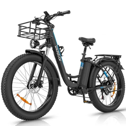 Ridstar MN26 Electric Bicycle 1500W Motor 48V 20AH Removable Lithium Battery Electric Bike 26 Inch Fat Tire All-Terrain E Bike ACOM Electronics