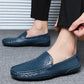 2023 Summer Men Casual Shoes Luxury Brand Genuine Leather Mens Loafers Moccasins Hollow Out Breathable Slip on Driving Shoes ACOM Electronics