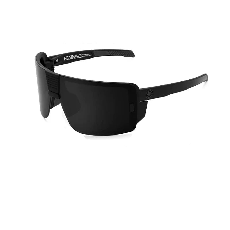 Lunettes de luxe de haute qualité de la marque Heat Wave - Lentilles carrées conjoignées, idéales pour le cyclisme, hommes femmes, protection UV400 ACOM Electronics