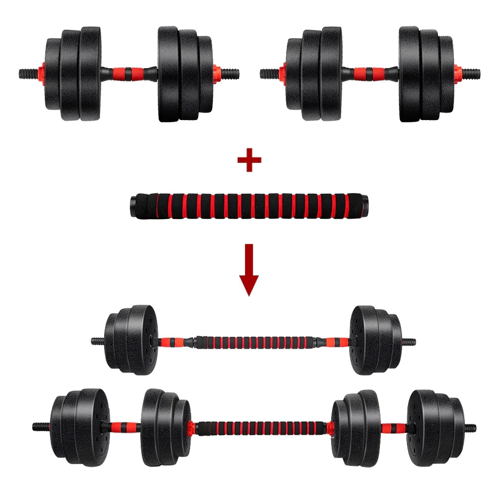 ENSEMBLE D'HALTÈRES AJUSTABLES 2 EN 1, AVEC BARRES, MULTIFONCTION ACOM Electronics