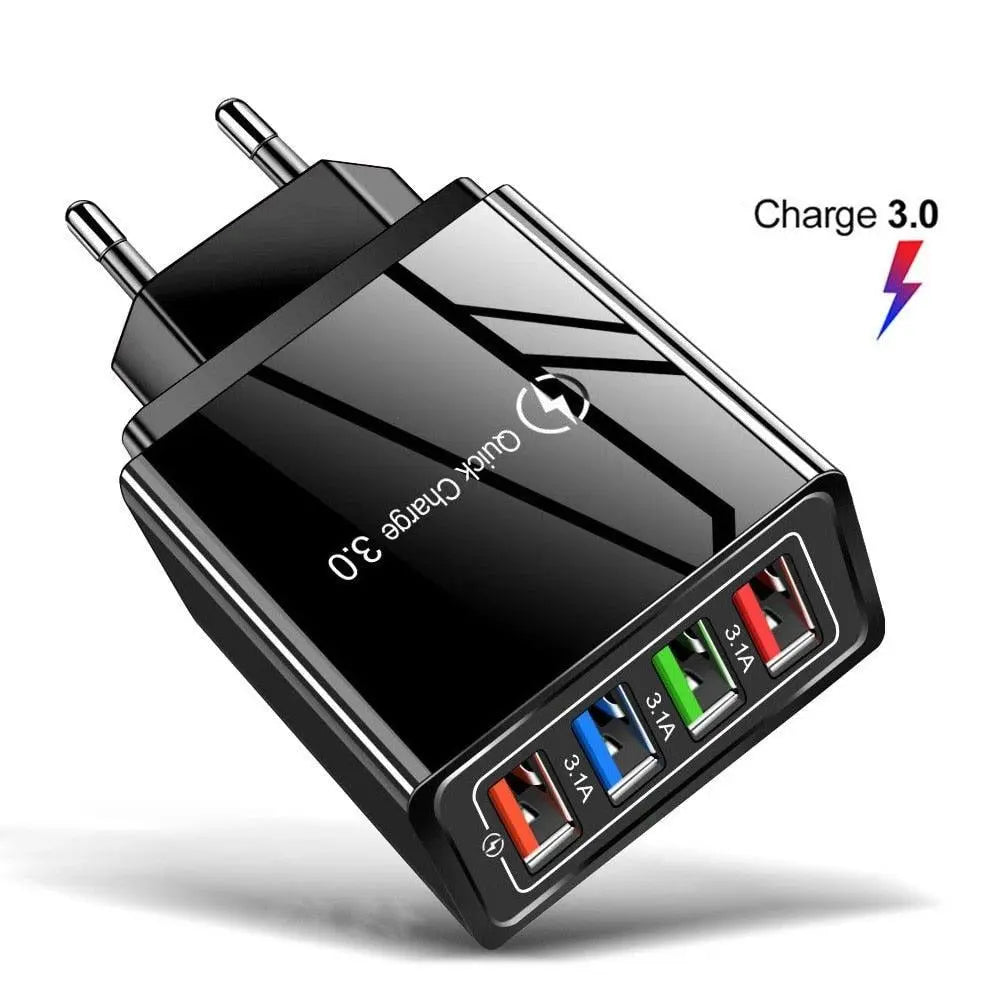 Chargeur USB avec prise EU/US Quick Charge 3.0 - ACOM Electronics