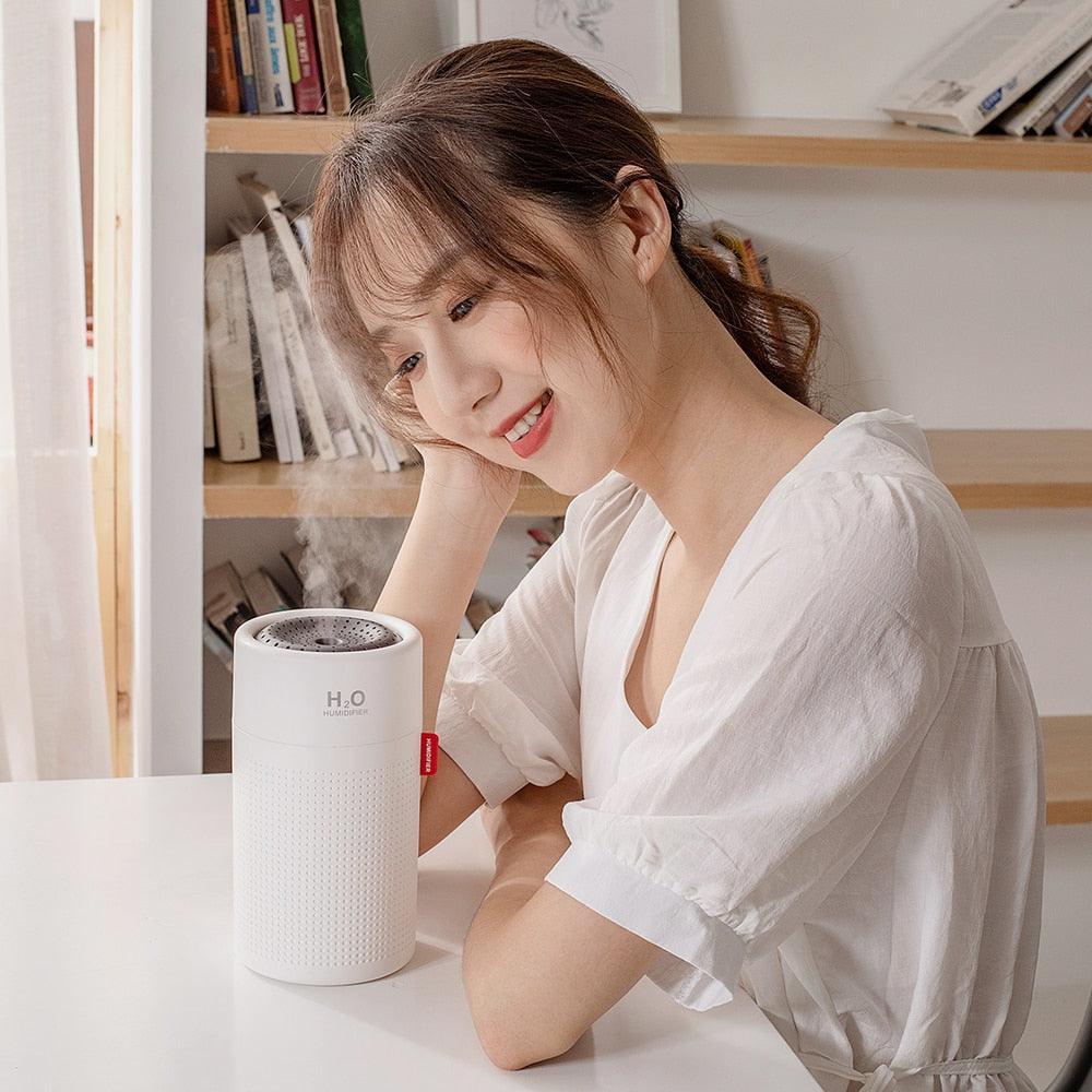 Large Capacity 750ML Humidifier Wireless Ultrasonic USB Rechargeable Aroma Diffuser Color LED Mist Maker Quite Humidificador - ACOM Electronics