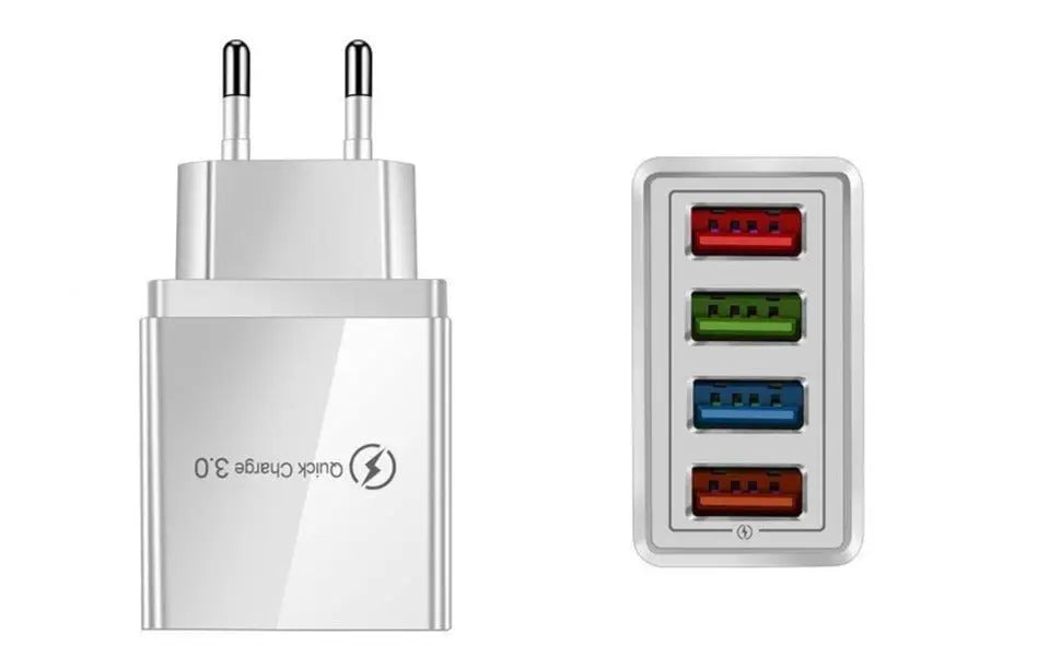 Chargeur USB avec prise EU/US Quick Charge 3.0 - ACOM Electronics