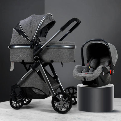 Poussette de luxe pour bébé 3 en 1 High-Tech - ACOM Electronics