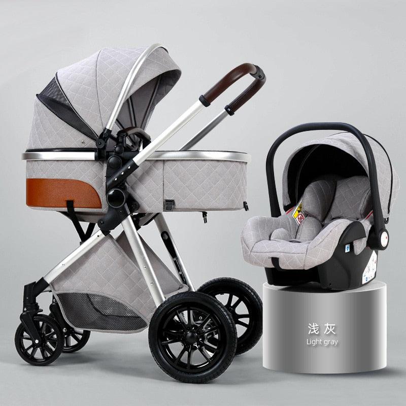 Poussette de luxe pour bébé 3 en 1 High-Tech - ACOM Electronics