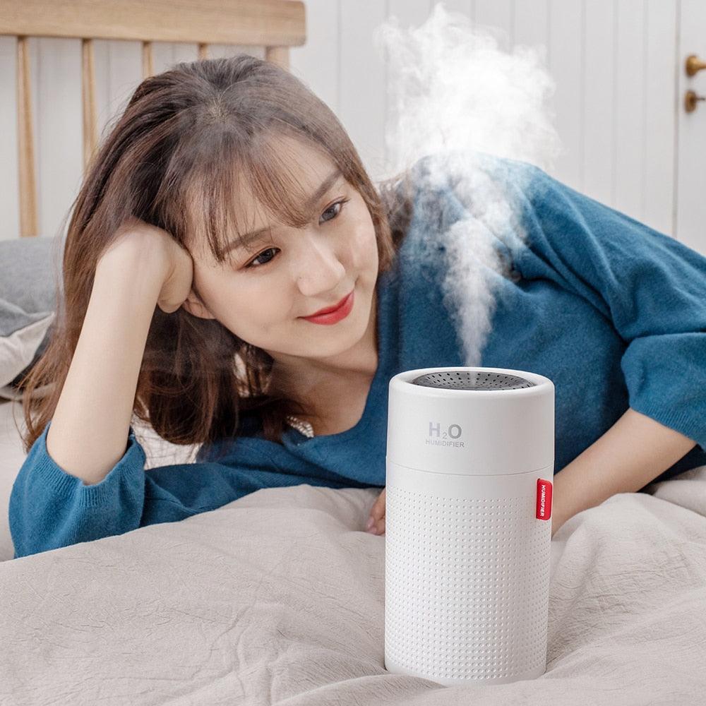 Large Capacity 750ML Humidifier Wireless Ultrasonic USB Rechargeable Aroma Diffuser Color LED Mist Maker Quite Humidificador - ACOM Electronics