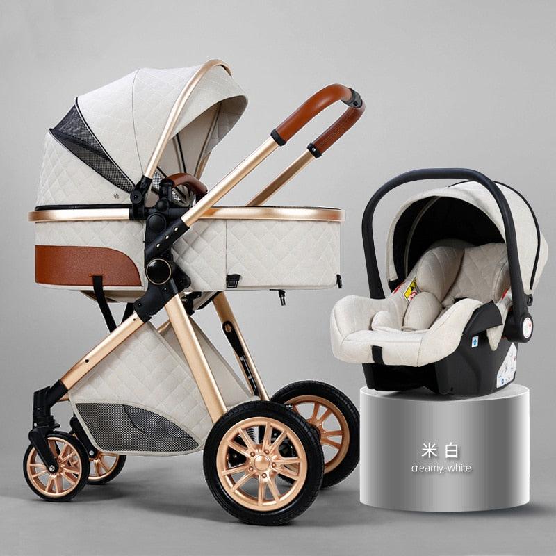 Poussette de luxe pour bébé 3 en 1 High-Tech - ACOM Electronics